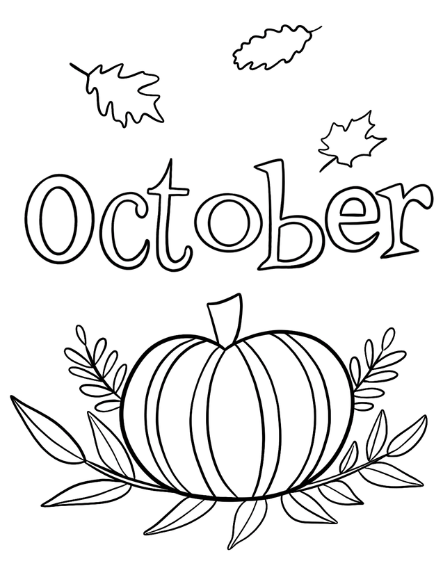 Kolorowanka dynia wita październik